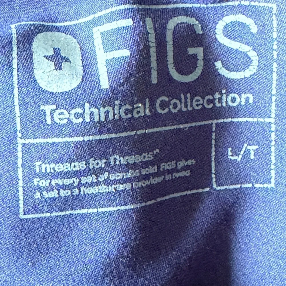 FIGS Scrub Pants Mens Large Tall Navy Blue T21003T Technical Collection Straight